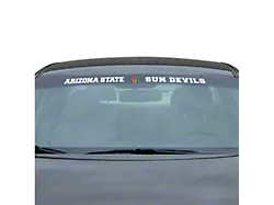Windshield Decal with Arizona State University Logo; White (Universal; Some Adaptation May Be Required)