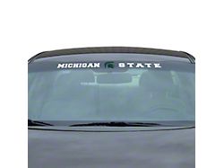 Windshield Decal with Michigan State University Logo; White (Universal; Some Adaptation May Be Required)