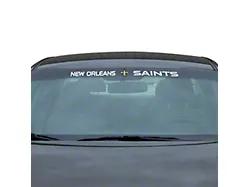 Windshield Decal with New Orleans Saints Logo; White (Universal; Some Adaptation May Be Required)