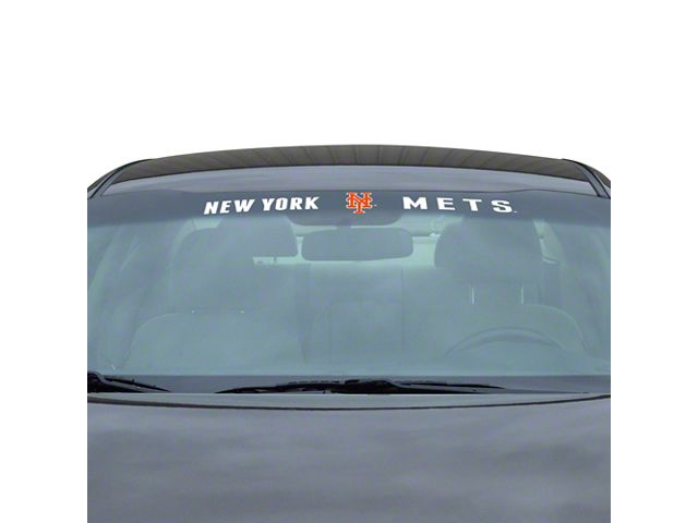 Ny Mets Rear Window Graphics Mach-E Windshield Decal with New York Mets Logo; White (Universal; Some ...