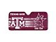 Windshield Sun Shade with Texas A&M University Logo; Maroon (Universal; Some Adaptation May Be Required)