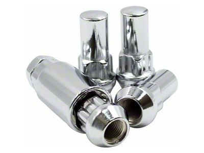 XL Locks with Key for Chrome Acorn Lug Nuts; 14mm x 1.5 (21-25 Mustang Mach-E)