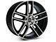 Laguna Seca Style Gloss Black Machined Wheel; Rear Only; 19x10 (15-23 Mustang GT, EcoBoost, V6)
