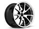 Deep Dish FR500 Style Gloss Black Machined Wheel; Rear Only; 17x10.5 (94-98 Mustang)