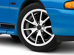 FR500 Style Gloss Black Machined Wheel; 17x9 (94-98 Mustang)