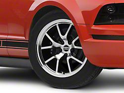 FR500 Style Gloss Black Machined Wheel; 18x9; 30mm Offset (05-09 Mustang)