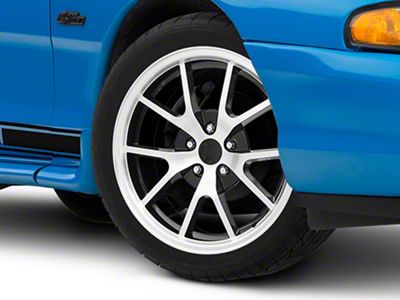 FR500 Style Gloss Black Machined Wheel; 18x9; 30mm Offset (94-98 Mustang)