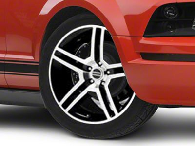 2010 GT500 Style Gloss Black Machined Wheel; 19x8.5 (05-09 Mustang)