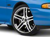 2010 GT500 Style Gloss Black Machined Wheel; 19x8.5; 30mm Offset (94-98 Mustang)