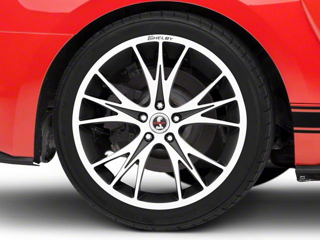 Shelby CS1 Gloss Black Machined Wheel; Rear Only; 20x11 (15-23 Mustang GT, EcoBoost, V6)