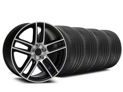 Laguna Seca Style Black Machined Wheel and Sumitomo Maximum Performance HTR Z5 Tire Kit; 19x9 (05-14 Mustang)
