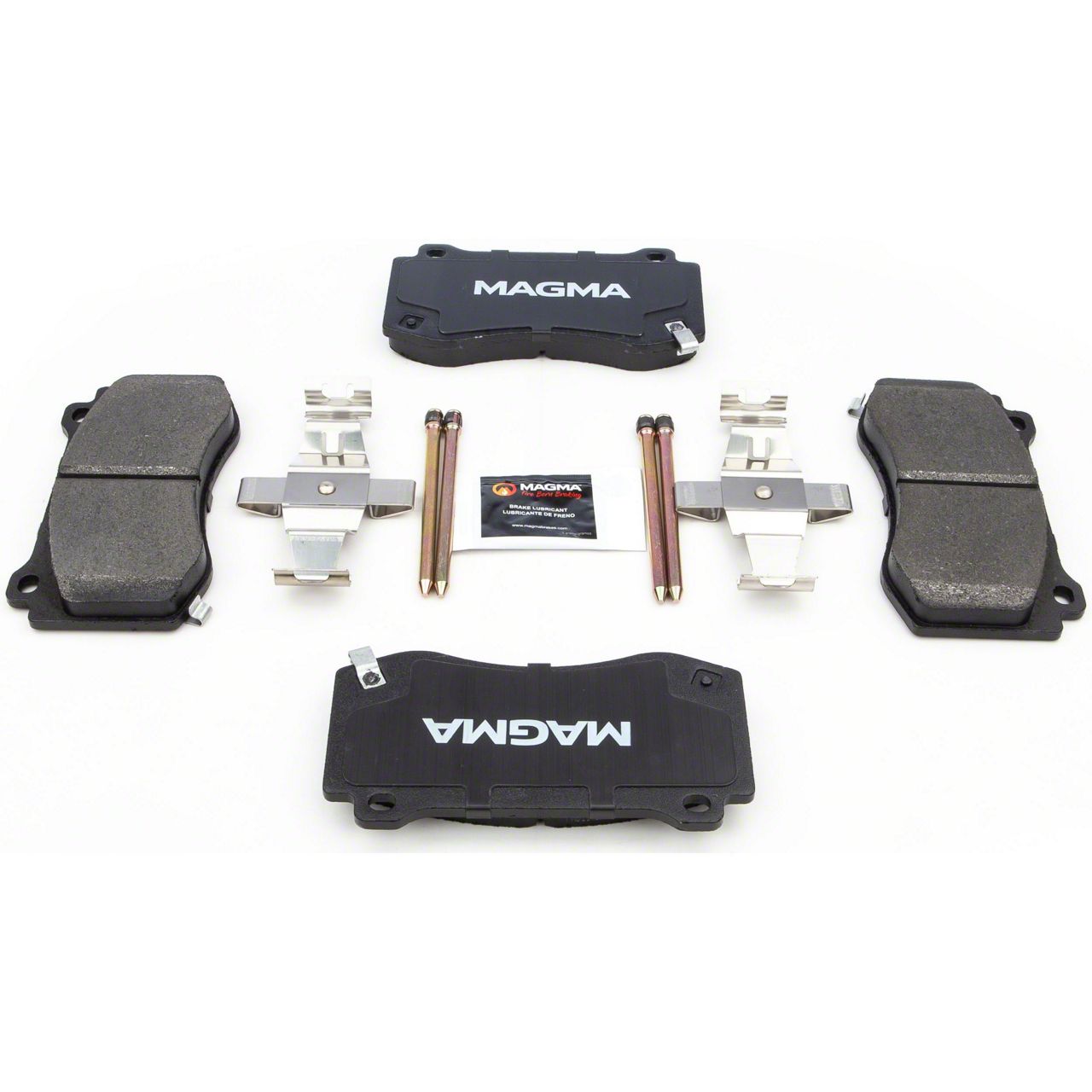 AM Autoparts Premium Posi Semi-Metallic Brake Pad Kit Front & Rear For 2000-2005 Ford Excursion F250 F350 Super Duty