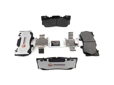 Magma Brakes Pro-Series Semi-Metallic Brake Pads; Front Pair (15-23 Mustang GT w/o Performance Pack, EcoBoost w/ Performance Pack)