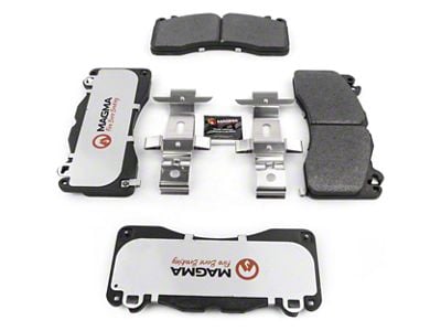 Magma Brakes Pro-Series Semi-Metallic Brake Pads; Front Pair (15-23 Mustang GT w/ Performance Pack)