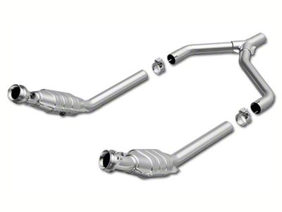 Magnaflow Direct-Fit Catted Y-Pipe; OEM Grade (05-09 Mustang V6)