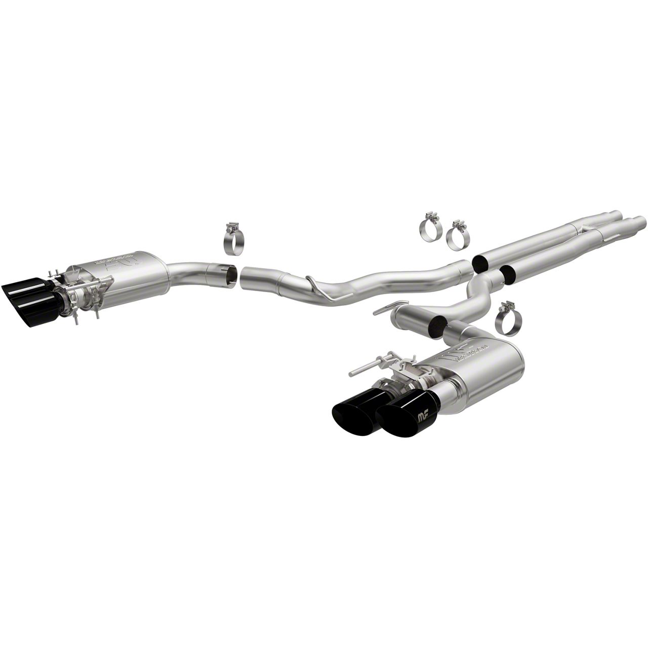 Magnaflow Competition Series Cat-Back Exhaust System with Black Chrome Tips (2024 Mustang GT Fastback w/ Active Exhaust, Dark Horse)
