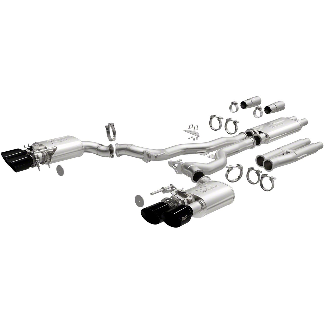 Magnaflow xMOD Series Cat-Back Exhaust with Carbon Fiber Tips (2024 Mustang GT Fastback w/ Active Exhaust, Dark Horse)