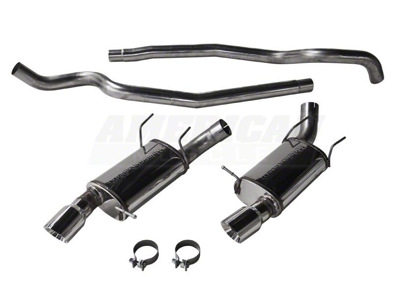 2010-2014 V6 マスタング マグナフロー ストレート マフラー Magnaflow Mustang Street Series Cat-Back Exhaust with Polished
