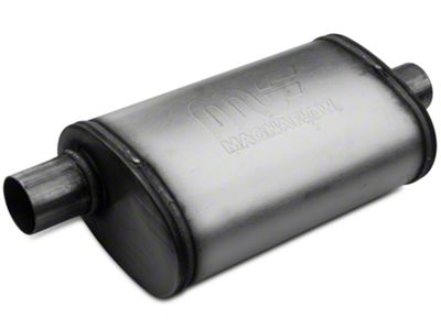 Magnaflow 5x8-Inch Oval Center/Offset Straight-Through Performance Muffler; 2.25-Inch Inlet/2.25-Inch Outlet (Universal; Some Adaptation May Be Required)