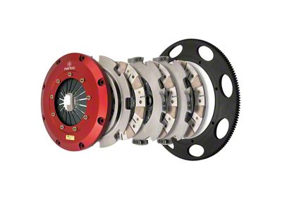 Mantic Clutch 9000 Series Triple Disc Ceremetallic Clutch Kit with Lightened Steel Flywheel; 26-Spline (05-13 Corvette C6, Excluding ZR1)