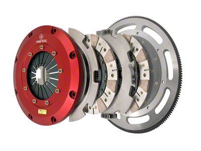 Mantic Clutch 9000 Series Twin Disc Ceremetallic Clutch Kit with Aluminum Flywheel; 26-Spline (97-04 Corvette C5)