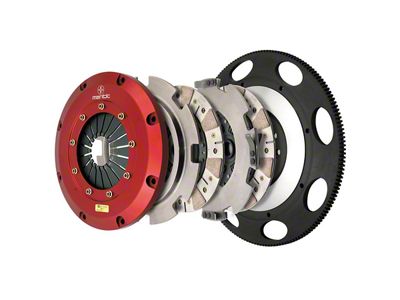 Mantic Clutch 9000 Series Twin Disc Ceremetallic Clutch Kit with Lightened Steel Flywheel; 26-Spline (05-13 Corvette C6, Excluding ZR1)