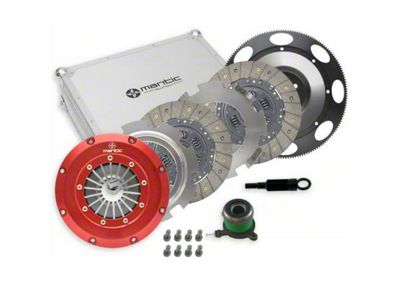 Mantic Clutch 9000 Series Twin Disc Organic Clutch Kit with Lightened Steel Flywheel; 26-Spline (05-13 Corvette C6, Excluding ZR1)