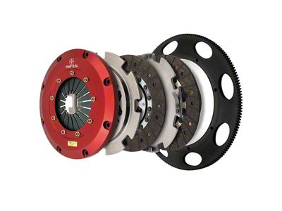 Mantic Clutch 9000 Series Twin Disc Organic Clutch Kit with Heavy Steel Flywheel; 26-Spline (05-13 Corvette C6, Excluding ZR1)