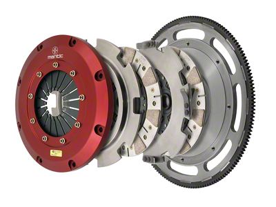 Mantic Clutch 9000 Series Twin Disc Ceremetallic Clutch Kit with 6-Bolt Flywheel; 10-Spline (96-10 Mustang GT, Cobra, Mach 1)