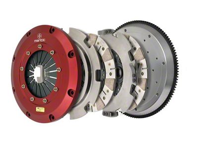 Mantic Clutch 9000 Series Twin Disc Ceremetallic Clutch Kit with 6-Bolt Flywheel; 23-Spline (15-17 Mustang EcoBoost)