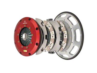 Mantic Clutch 9000 Series Twin Disc Ceremetallic Clutch Kit with Lightened Aluminum Flywheel; 26-Spline (18-23 Mustang GT, Mach 1 w/ Calimer Transmission)