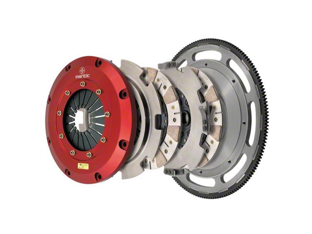 Mantic Clutch 9000 Series Twin Disc Organic Clutch Kit with 8-Bolt Flywheel; 10-Spline (96-04 Mustang GT, Cobra)