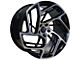 Marquee Wheels M1002 Gloss Black Machined Wheel; Rear Only; 20x10.5 (06-10 RWD Charger)