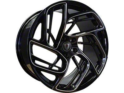 Marquee Wheels M1002 Gloss Black Milled Wheel; 20x9 (06-10 RWD Charger)