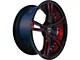 Marquee Wheels M3247 Gloss Black with Red Milled Accents Wheel; Rear Only; 20x10.5 (06-10 RWD Charger)