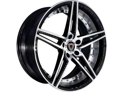 Marquee Wheels M3258 Gloss Black Machined Wheel; Rear Only; 20x10.5 (06-10 RWD Charger)