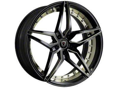 Marquee Wheels M3259 Gloss Black with Titanium Milled Wheel; Rear Only; 20x10.5 (06-10 RWD Charger)