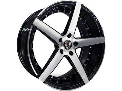 Marquee Wheels MR3226 Gloss Black with Brushed Face Wheel; Rear Only; 20x9; 15mm Offset (06-10 RWD Charger)