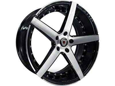 Marquee Wheels MR3226 Gloss Black with Brushed Face Wheel; Rear Only; 20x9 (06-10 RWD Charger)
