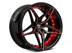 Marquee Wheels MR3259 Gloss Black with Red Milled Accents Wheel; Rear Only; 20x10.5; 20mm Offset (06-10 RWD Charger)