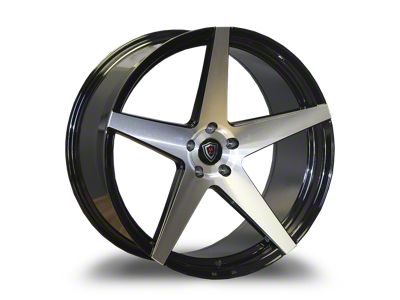 Marquee Wheels M1001 Gloss Black Machined Wheel; 20x9; 15mm Offset (08-23 RWD Challenger)
