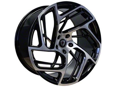 Marquee Wheels M1002 Gloss Black Machined Wheel; 20x9; 15mm Offset (08-23 RWD Challenger)