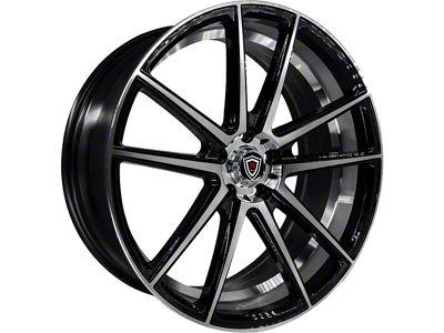 Marquee Wheels M3197 Gloss Black Machined Wheel; 20x8.5; 15mm Offset (08-23 RWD Challenger)