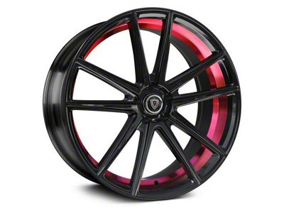 Marquee Wheels M3197 Gloss Black with Red Inner Line Wheel; 20x8.5; 15mm Offset (08-23 RWD Challenger)