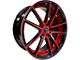 Marquee Wheels M3197 Gloss Black with Red Inner Line Wheel; 20x8.5 (08-23 RWD Challenger, Excluding SRT Demon, SRT Hellcat & SRT Jailbreak)