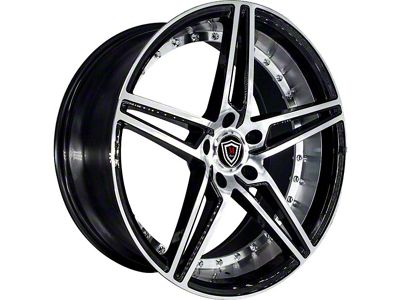Marquee Wheels M3258 Gloss Black Machined Wheel; 20x9; 15mm Offset (08-23 RWD Challenger)