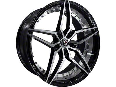 Marquee Wheels M3259 Gloss Black Machined Wheel; Rear Only; 20x10.5; 15mm Offset (08-23 RWD Challenger)