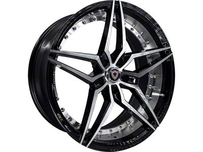 Marquee Wheels M3259 Gloss Black Machined Wheel; Rear Only; 20x10.5 (08-23 RWD Challenger)