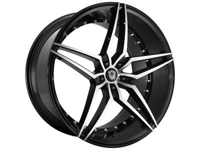 Marquee Wheels M3259 Gloss Black Machined Wheel; Rear Only; 20x10.5 (08-23 RWD Challenger)