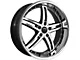Marquee Wheels M5329 Gloss Black Machined with Stainless Lip Wheel; 20x9 (08-23 RWD Challenger, Excluding SRT Demon, SRT Hellcat & SRT Jailbreak)